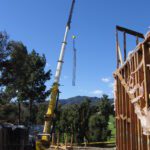 Big crane at construction site